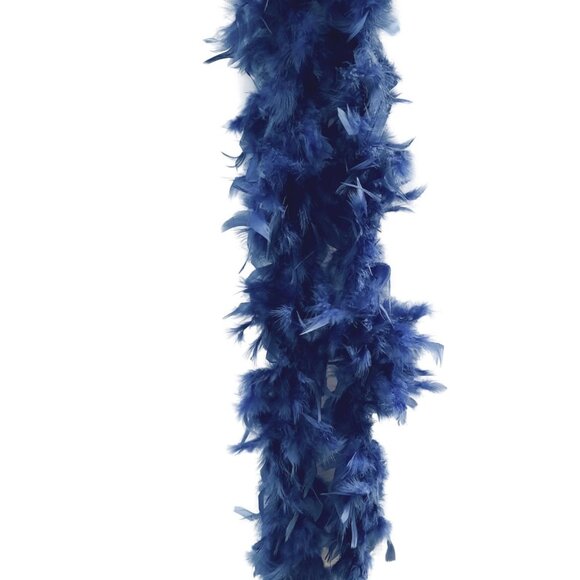 Navy Blue 3 Ct Chandelle Feather Boa 45 gm 2 yds - Picture 2 of 2